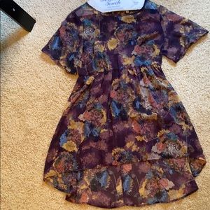Floral purple tunic